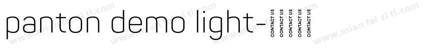 panton demo light字体转换